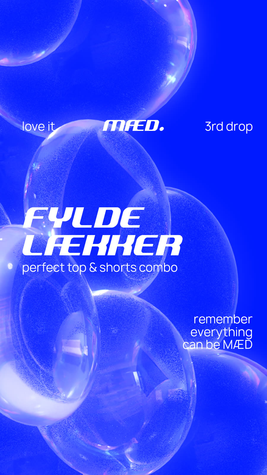 Blue campaign poster for the third drop